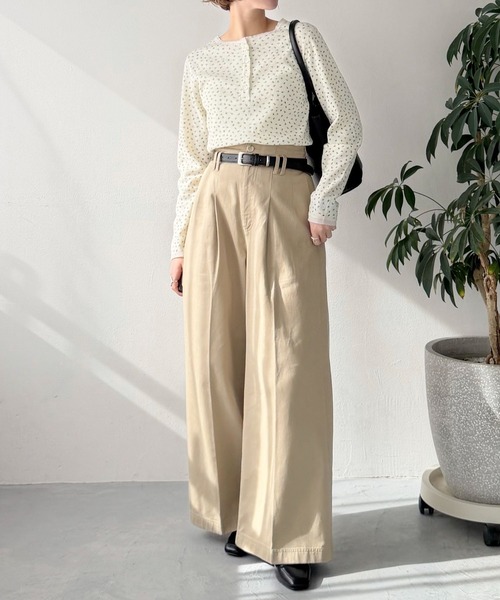 mysty woman(ミスティウーマン)の「サーマル小花カットソーLS 659807(Tシャツ/カットソー・レディース・オフホワイト/グレー・FREE)」の22枚目の写真
