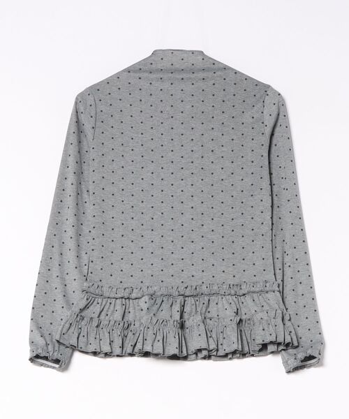 CERCA(チェルカ)の「Nia(ニア)/ドット柄 レイヤードフリルトップス カットソー(Tシャツ/カットソー・レディース・グレー/アイボリー・MEDIUM/SMALL)」の3枚目の写真