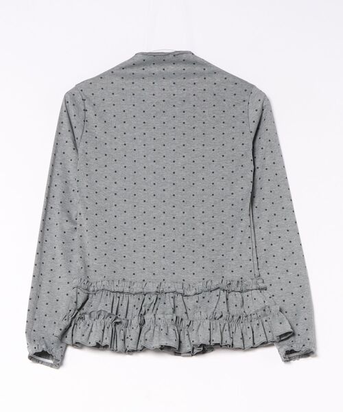 CERCA(チェルカ)の「Nia(ニア)/ドット柄 レイヤードフリルトップス カットソー(Tシャツ/カットソー・レディース・グレー/アイボリー・MEDIUM/SMALL)」の5枚目の写真