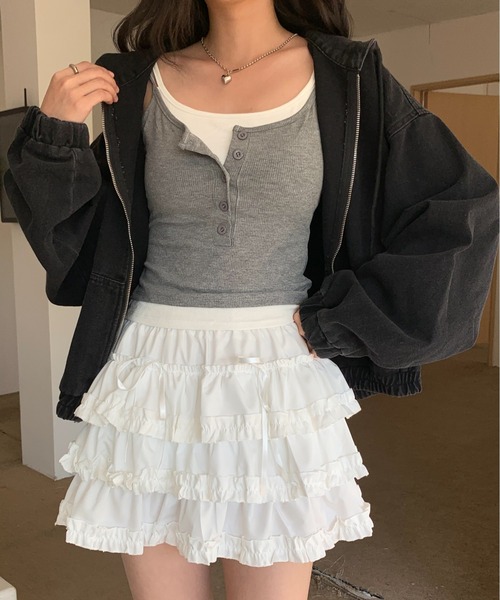 ROOPTOKYO(ループトウキョウ)の「フード付きデニムパーカー 冬服(ブルゾン・レディース・インディゴブルー/ブラック・FREE)」の2枚目の写真