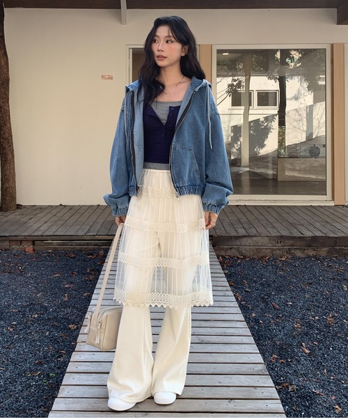 ROOPTOKYO(ループトウキョウ)の「フード付きデニムパーカー 冬服(ブルゾン・レディース・インディゴブルー/ブラック・FREE)」の15枚目の写真