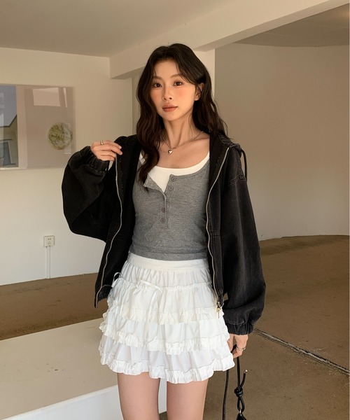 ROOPTOKYO(ループトウキョウ)の「フード付きデニムパーカー 冬服(ブルゾン・レディース・インディゴブルー/ブラック・FREE)」の3枚目の写真