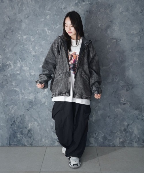 セール】Vintage like denim hoodie / ヴィンテージライク ハード