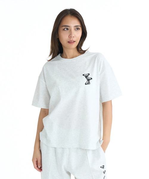 ROXY(ロキシー)の「ROXY ウィメンズ FITNESS TRIPLE HEARTS S/S TE Tシャツ 【2026年春夏モデル】/ロキシーUVカット半袖Tシャツ(Tシャツ/カットソー・レディース・ブラック/グレー/ミント・SMALL/MEDIUM/LARGE)」の12枚目の写真