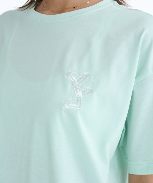 ROXY(ロキシー)の「ROXY ウィメンズ FITNESS TRIPLE HEARTS S/S TE Tシャツ 【2026年春夏モデル】/ロキシーUVカット半袖Tシャツ(Tシャツ/カットソー・レディース・ブラック/グレー/ミント・SMALL/MEDIUM/LARGE)」の8枚目の写真