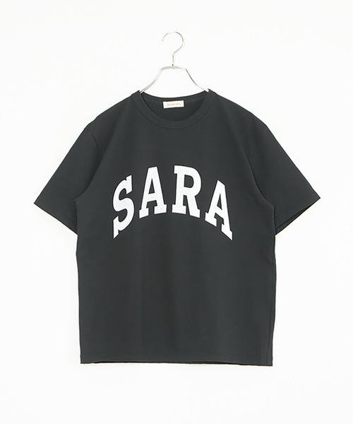 SOLAMONAT（ソラモナ）の「サラリト天竺　プリントT SARA（Tシャツ/カットソー・レディース・ホワイト×ブラック/ブラック/ホワイト×レッド/グリーン/ネイビー・FREE）」の12枚目の写真