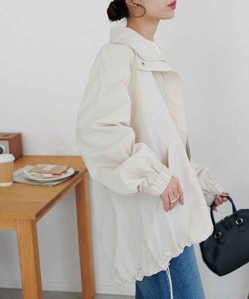 セール】【WEB限定】ナイロンスタンドロングブルゾン（ブルゾン