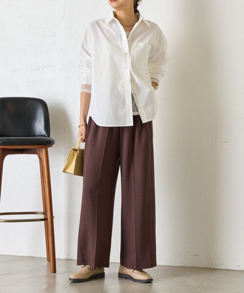 Jena espace merveilleux（ジェナ　エスパスメルヴェイユ）の「バックタックオーバーシャツ（シャツ/ブラウス・レディース・チャコールグレー/ブルー/オフホワイト/ピンク・FREE）」の5枚目の写真