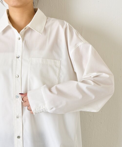 Jena espace merveilleux（ジェナ　エスパスメルヴェイユ）の「バックタックオーバーシャツ（シャツ/ブラウス・レディース・チャコールグレー/ブルー/オフホワイト/ピンク・FREE）」の11枚目の写真