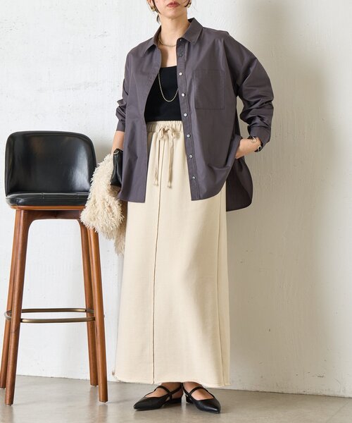 Jena espace merveilleux（ジェナ　エスパスメルヴェイユ）の「バックタックオーバーシャツ（シャツ/ブラウス・レディース・チャコールグレー/ブルー/オフホワイト/ピンク・FREE）」の16枚目の写真