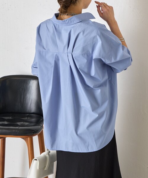 Jena espace merveilleux（ジェナ　エスパスメルヴェイユ）の「バックタックオーバーシャツ（シャツ/ブラウス・レディース・チャコールグレー/ブルー/オフホワイト/ピンク・FREE）」の18枚目の写真