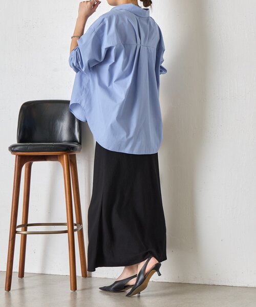 Jena espace merveilleux（ジェナ　エスパスメルヴェイユ）の「バックタックオーバーシャツ（シャツ/ブラウス・レディース・チャコールグレー/ブルー/オフホワイト/ピンク・FREE）」の21枚目の写真