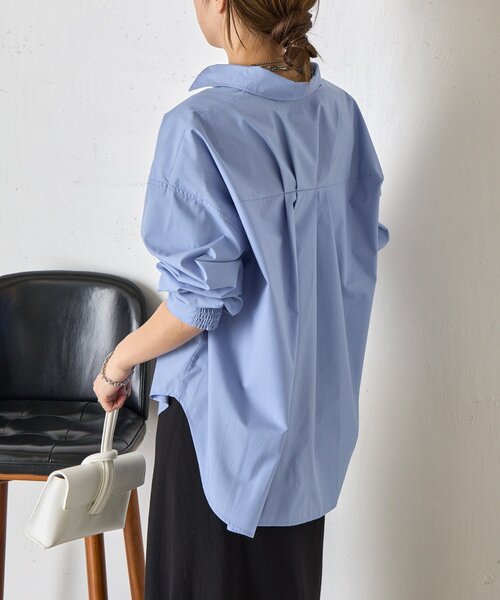 Jena espace merveilleux（ジェナ　エスパスメルヴェイユ）の「バックタックオーバーシャツ（シャツ/ブラウス・レディース・チャコールグレー/ブルー/オフホワイト/ピンク・FREE）」の22枚目の写真