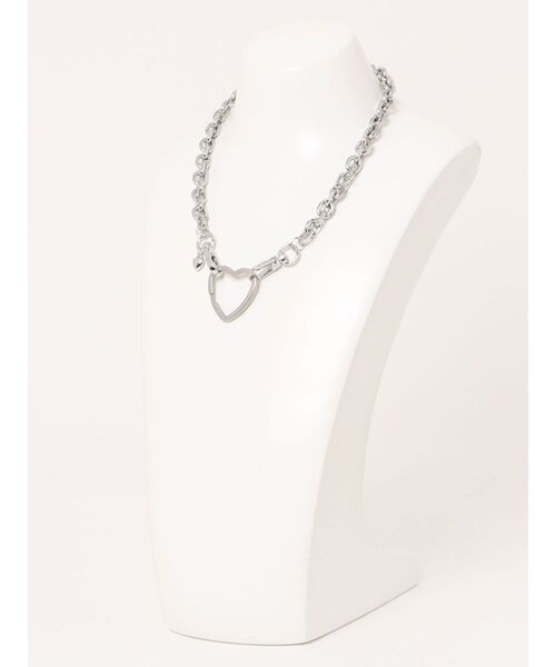 jouetie（ジュエティ）の「ハートカラビナネックレス（ネックレス・レディース・シルバー・FREE）」の3枚目の写真