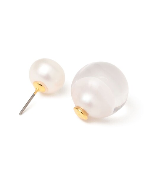 SHIPS（シップス）の「2WAY 封入 パール ピアス（ピアス（両耳用）・レディース・ゴールド・ONE SIZE）」の2枚目の写真