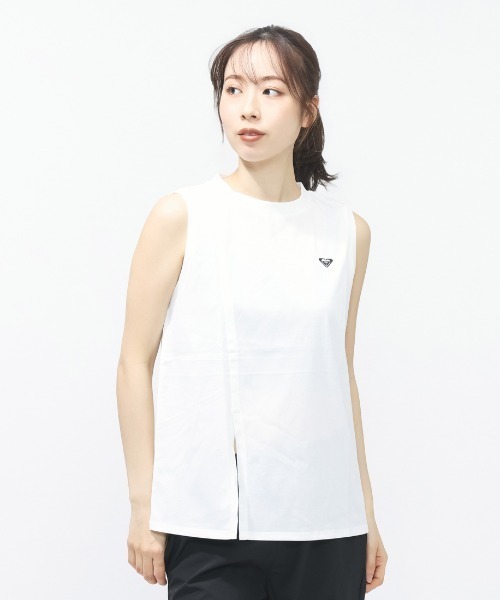 ROXY(ロキシー)の「ロキシー ROXY フィットネス タンクトップ(タンクトップ・レディース・ホワイト/ブラック・M/L)」の1枚目の写真