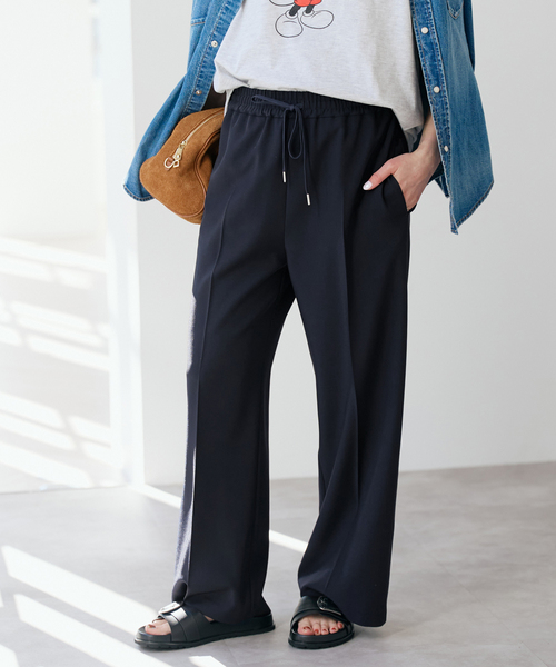 Spick & Span（スピックアンドスパン）の「ドライギャバイージースラックスパンツ（スラックス・レディース・ネイビー/ベージュ系その他/ブラウン・40/38/36）」の3枚目の写真