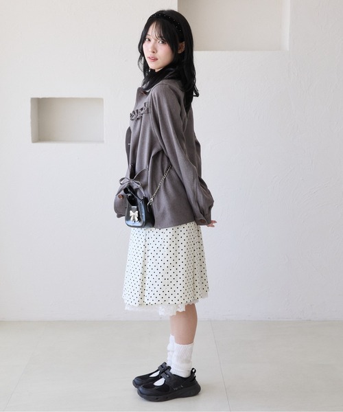 kutir（クティール）の「【セットアップ着用可能】アソートリボンフリルジャケット（ブルゾン・レディース・ブラック/ブルー/グレー・FREE）」の19枚目の写真