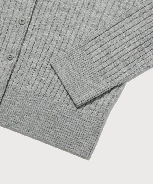 COVERNAT（カバーナット）の「WOMEN CLOVER HEART CABLE CARDIGAN（カーディガン/ボレロ・レディース・グリーン/レッド/ヘザーグレー/ネイビー・SMALL/MEDIUM）」の21枚目の写真