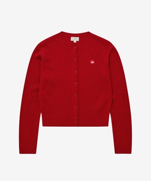 COVERNAT（カバーナット）の「WOMEN CLOVER HEART CABLE CARDIGAN（カーディガン/ボレロ・レディース・グリーン/レッド/ヘザーグレー/ネイビー・SMALL/MEDIUM）」の12枚目の写真