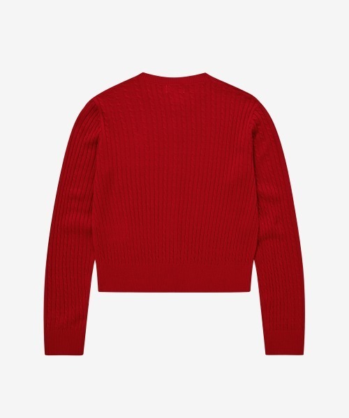 COVERNAT（カバーナット）の「WOMEN CLOVER HEART CABLE CARDIGAN（カーディガン/ボレロ・レディース・グリーン/レッド/ヘザーグレー/ネイビー・SMALL/MEDIUM）」の13枚目の写真