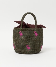 green label relaxing（グリーンレーベルリラクシング）の「＜The Bagmati＞シシュウ カゴバッグ＜ Select by EMMEL REFINES ＞（かごバッグ）」