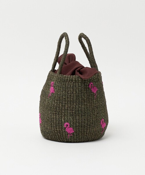 EMMEL REFINES(エメルリファインズ)の「<The Bagmati>シシュウ カゴバッグ< Select by EMMEL REFINES >(かごバッグ・レディース・ナチュラル/ダークブラウン・FREE)」の3枚目の写真