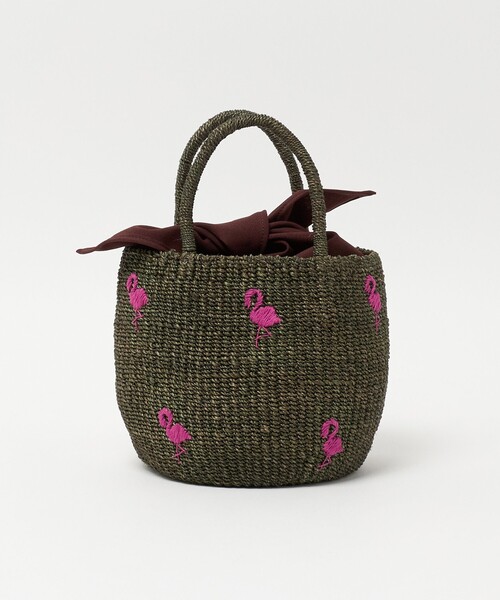 EMMEL REFINES(エメルリファインズ)の「<The Bagmati>シシュウ カゴバッグ< Select by EMMEL REFINES >(かごバッグ・レディース・ナチュラル/ダークブラウン・FREE)」の4枚目の写真