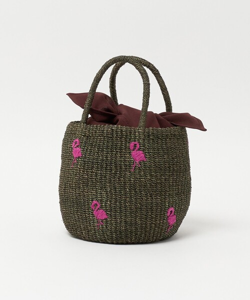 EMMEL REFINES(エメルリファインズ)の「<The Bagmati>シシュウ カゴバッグ< Select by EMMEL REFINES >(かごバッグ・レディース・ナチュラル/ダークブラウン・FREE)」の5枚目の写真