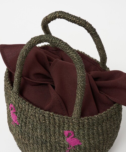 EMMEL REFINES(エメルリファインズ)の「<The Bagmati>シシュウ カゴバッグ< Select by EMMEL REFINES >(かごバッグ・レディース・ナチュラル/ダークブラウン・FREE)」の10枚目の写真