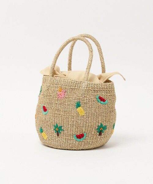 EMMEL REFINES(エメルリファインズ)の「<The Bagmati>シシュウ カゴバッグ< Select by EMMEL REFINES >(かごバッグ・レディース・ナチュラル/ダークブラウン・FREE)」の12枚目の写真