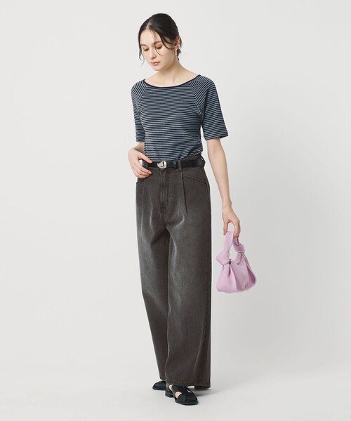 BEAUTY&YOUTH UNITED ARROWS(ビューティーアンドユースユナイテッドアローズ)の「【WEB限定】タックワイド デニムパンツ(デニムパンツ・レディース・グレー系/ネイビー・S/L/M)」の9枚目の写真