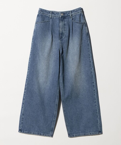 BEAUTY&YOUTH UNITED ARROWS(ビューティーアンドユースユナイテッドアローズ)の「【WEB限定】タックワイド デニムパンツ(デニムパンツ・レディース・グレー系/ネイビー・S/L/M)」の4枚目の写真