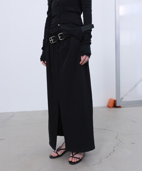 LCDC TM(エルシーディーシーティーエム)の「DOUBLE-LAYERED DETAIL SKIRT (BLACK)(スカート・レディース・その他・OS)」の8枚目の写真