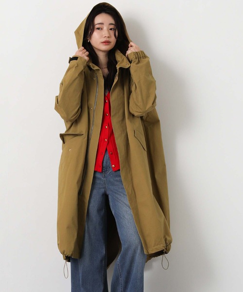 Gready Brilliant(グレディブリリアン)の「フードMODSコート(モッズコート・レディース・カーキ/ベージュ・FREE)」の1枚目の写真