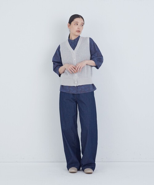 ADIEU TRISTESSE(アデュートリステス)の「6.8ozデニムパンツ(デニムパンツ・レディース・インディゴブルー/ライトインディゴブルー・40/36/38)」の7枚目の写真