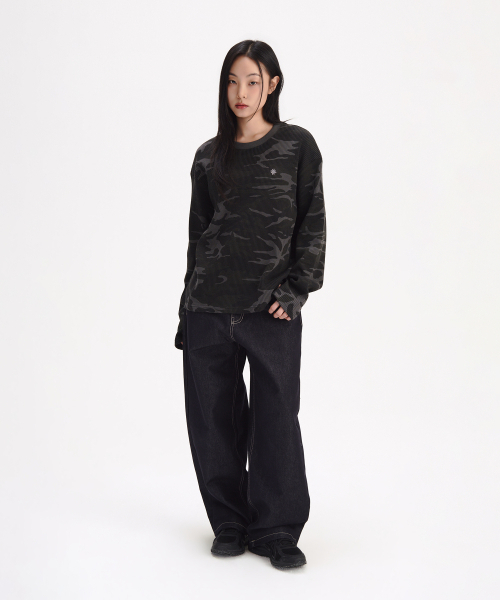 SLOW RECORD HOUSE（スローレコードハウス）の「フィンガーホールクロップロングスリーブ_カモ（チャコール）（Tシャツ/カットソー・レディース・その他・MEDIUM/LARGE）」の11枚目の写真