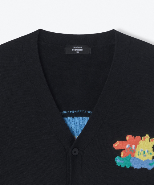 MUSINSA STANDARD KIDS（ムシンサスタンダードキッズ）の「ブルーミングカーディガン[ブラック]（カーディガン/ボレロ・レディース・その他・110/120/130/140/150）」の5枚目の写真