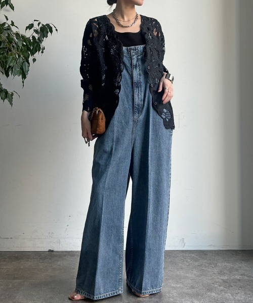 DouDou（ドゥドゥ）の「コットンレースカーディガン（シャツ/ブラウス・レディース・モカ/アイボリー/ブラック・FREE）」の13枚目の写真