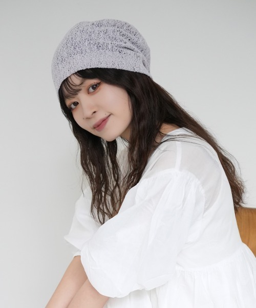 Ruben(ルーベン)の「接触冷感 レースビーニー / 薄手 サマーニット 医療用帽子(ニットキャップ/ビーニー・レディース・ライトグレー/ピンク/アイボリー/ブラック・FREE)」の11枚目の写真