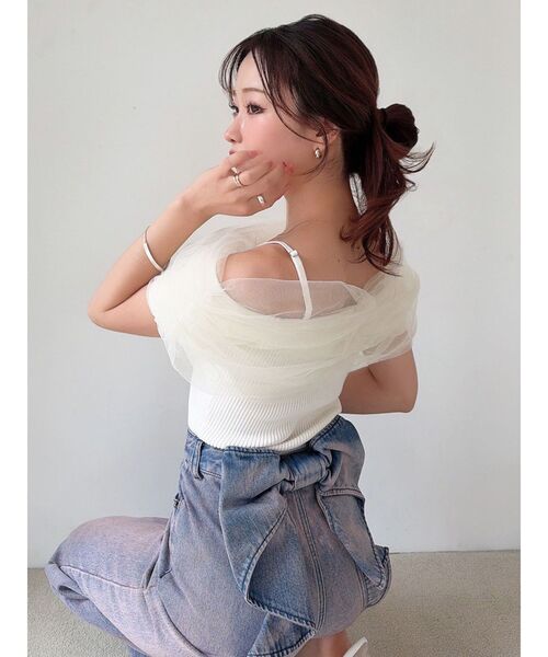 バックリボンデニムパンツ（デニムパンツ）｜RESEXXY（リゼクシー）の