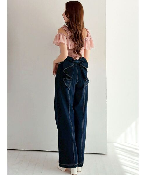 RESEXXY(リゼクシー)の「バックリボンデニムパンツ(デニムパンツ・レディース・インディゴブルー/ピンク/ライトブルー・MEDIUM/SMALL)」の21枚目の写真