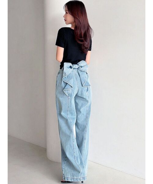 バックリボンデニムパンツ（デニムパンツ）｜RESEXXY（リゼクシー）の
