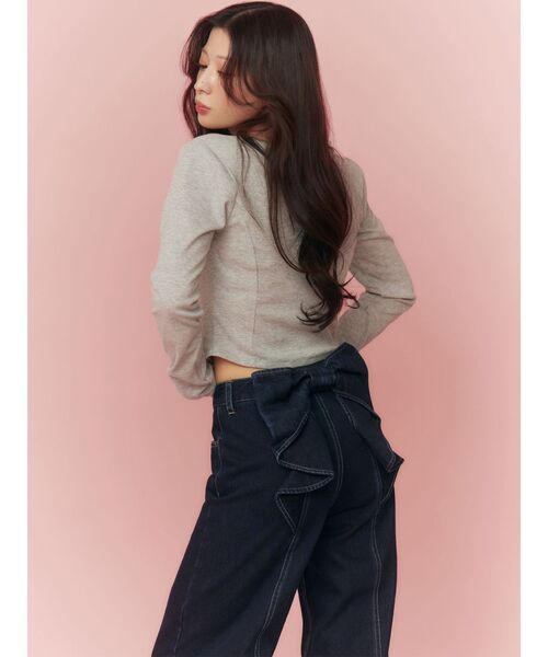 RESEXXY（リゼクシー）の「バックリボンデニムパンツ（デニムパンツ・レディース・インディゴブルー/ピンク/ライトブルー・MEDIUM/SMALL）」の19枚目の写真