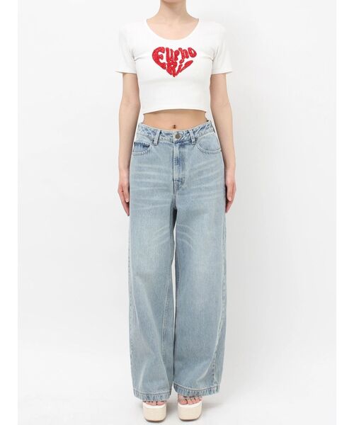 RESEXXY（リゼクシー）の「バックリボンデニムパンツ（デニムパンツ・レディース・インディゴブルー/ピンク/ライトブルー・MEDIUM/SMALL）」の10枚目の写真