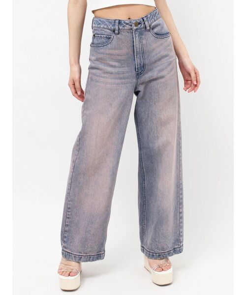 RESEXXY（リゼクシー）の「バックリボンデニムパンツ（デニムパンツ・レディース・インディゴブルー/ピンク/ライトブルー・MEDIUM/SMALL）」の6枚目の写真