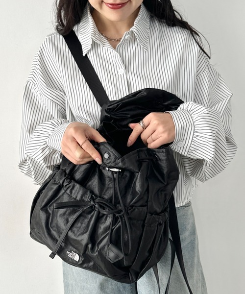 THE NORTH FACE(ザノースフェイス)の「【国内未発売】THE NORTH FACE(ザ・ノースフェイス)/軽量 シャーリング リボン メタルロゴ リュック バックパック/BONNEY SR BACKPACK MINI(バックパック/リュック・レディース・ライトグレー/ブラウン/ブラック・FREE)」の11枚目の写真