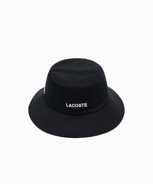 LACOSTE（ラコステ）の「ブランドネームロゴ刺繍エッセンシャルバケットハット（ハット・メンズ・ネイビー/ホワイト/ブラック・58cm）」の6枚目の写真