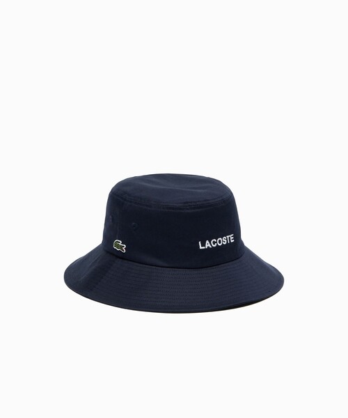 LACOSTE（ラコステ）の「ブランドネームロゴ刺繍エッセンシャルバケットハット（ハット・メンズ・ネイビー/ホワイト/ブラック・58cm）」の12枚目の写真