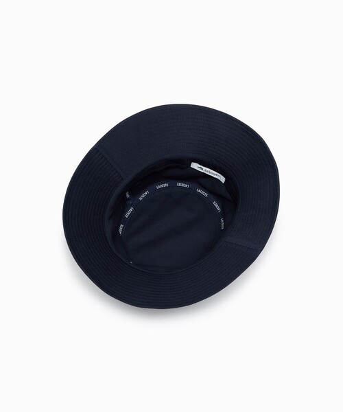 LACOSTE（ラコステ）の「ブランドネームロゴ刺繍エッセンシャルバケットハット（ハット・メンズ・ネイビー/ホワイト/ブラック・58cm）」の15枚目の写真